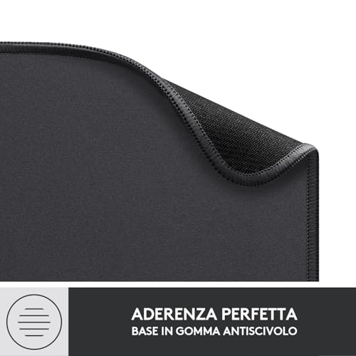 Mouse Pad - Studio Series, per Computer con Base in Gomma Antiscivolo, Scorrimento Facile, Resistente agli Schizzi, Materiali Durevoli, Portatile, Design Moderno - Grigio - Mousepad - Immagine 6