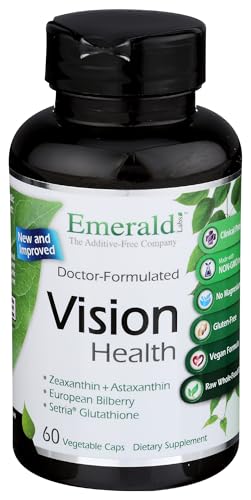 Emerald Labs Vision Health - Complete Vision Formula for Eye Health & Macular Support - Features Zeaxanthin, Zinc & Lutein - 60 Vegetable Capsules (30-Day Supply)