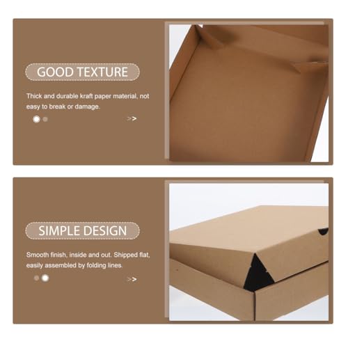 Luxshiny 10 Stück Box Verdicktes Leeres Kraftpapier Pizzakarton Leeres Kraftpapier
