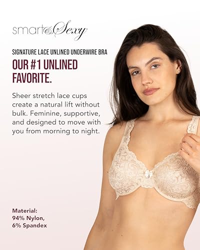 Image of Smart & Sexy Women's Signature Lace Unlined Underwire Bra