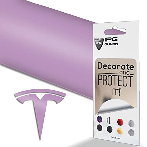 Image of IPG Compatible with Model Y Decal (8 Logo Set) Stickers Set Personalize Your Vehicle (Gloss Lilac)