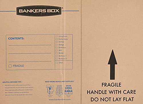 Image of Bankers Box SmoothMove Moving Boxes for Pictures and Mirrors, Medium, 37 x 4 x 27 Inches, 4 Pack (7711201) | Protect TVs, mirrors, and framed art with rigid moving boxes sized for flat, fragile items.