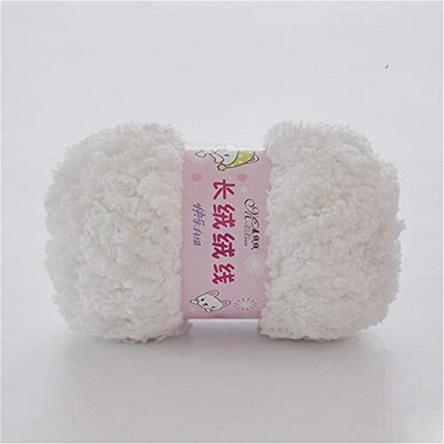 QQWA Laine À Tricoter Tufty Super Chunky Blanche pour Bébé