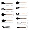 ITZZO 19-Piece Silicone Kitchen Utensils Set with Holder – Heat Resistant BPA-Free Tools for Nonstick Cookware – 11 Cooking Utensils + 5-Piece Knife & Scissors Set with Cutting Board (Black) #3