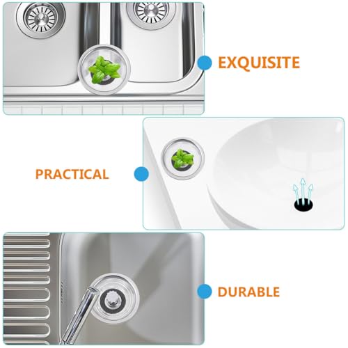 Set 2 coladores y tapones para fregadero de acero inoxidable miniatura 3