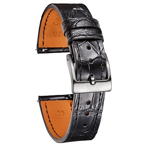 Bracelet de montre en cuir d'alligator 18mm 19mm 20mm 21mm 22mm interchangeable