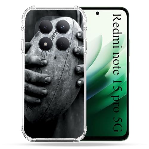 Coque Redmi Note 15 Pro 5G antichoc pour éviter les fissures avec style rugby vintage