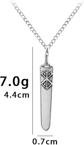 Miniatura 2 de Berserker Guts Dragon Slayer - Collar de espada con llavero Marca de cadenas de runas de sacrificio Regalo para mujeres, hombres y fans