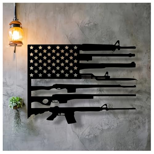 LDDVWRA Vintage American Flag Wall Art