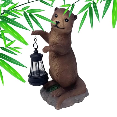 Sculpture animale de jardin avec lanterne pour illuminer vos soirées sur le patio
