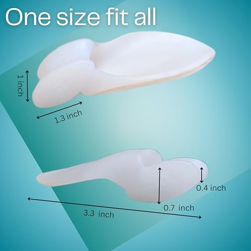 Image of Wonder Care Silicone Toe Separator For Feet Gel Pads Big Toe Corrector Bunion Straightener Yoga Stretcher Hammer Bunion White [Pair of 3-6 Pieces]