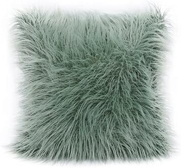 Cute Nordic Plush Pillowcase Wool Faux Fur Cushions ins Sofa Furry Long Hair Cushion Princess Pillow Bed Sofa Decor (9,40cm CushionwithCore)