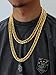 U7 Gold Chain 12mm Thick Chunky Hip Hop Jewelry 18K Gold Plated Stainless Steel Franco Curb Link Chain Necklace for Men Women, 22 Inch