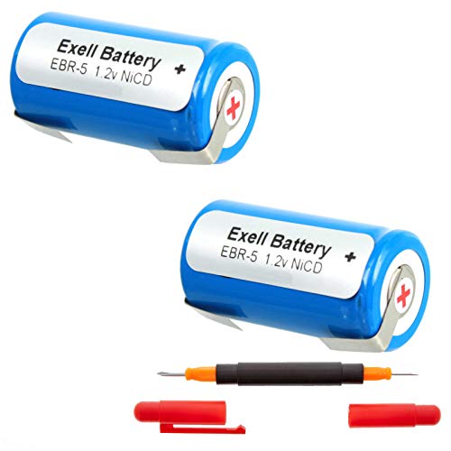 2X Exell 1.2V Razor Battery for HP 1304, 1327D, 1328, P130SCR Replaces Razor-5