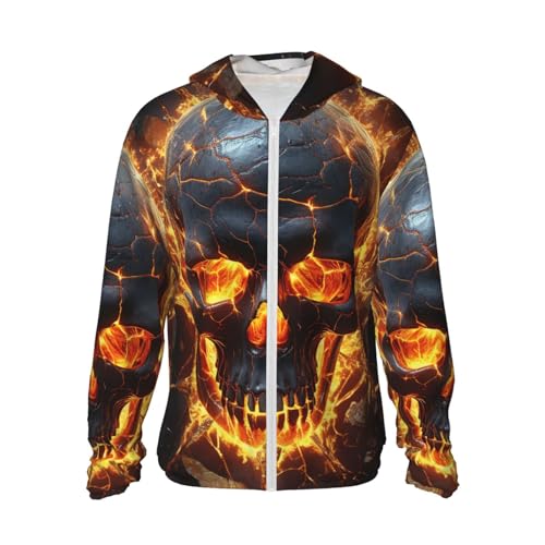 Veste UPF 50+ à manches longues et fermeture éclair avec motif crâne