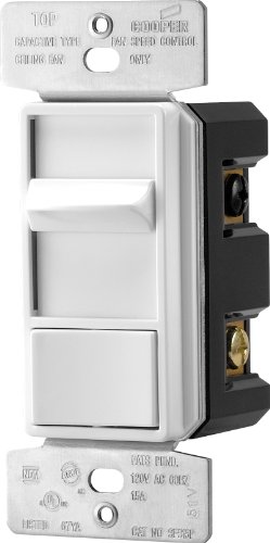 Eaton Sfs15P-W-K 1.5-Amp Quiet 3-Speed Fan Control With Preset, White #TOP6