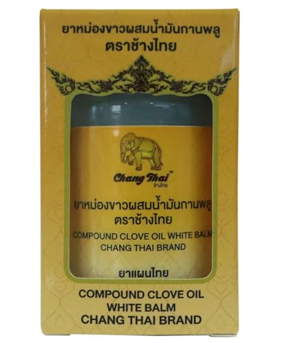 Chang Thai White Ointment Herbal Balm Massage Muscle Temporary Relief 50g