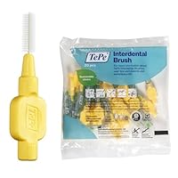 TePe Interdentalbürste, Extra Soft, Gelb, 0,7 mm/ISO 4, 20 Stk., Plaque-Entfernung, effiziente Reinigung der Zahnzwischenräume, für mittelgroße Lücken