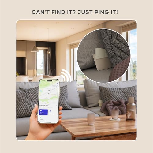Image of Satechi FindAll Wallet Card with Find My, Wallet Tracker Card with Left Behind Notification, Sound Alert and Wireless Charging, Works with iPhone, iPad, Mac - Sand