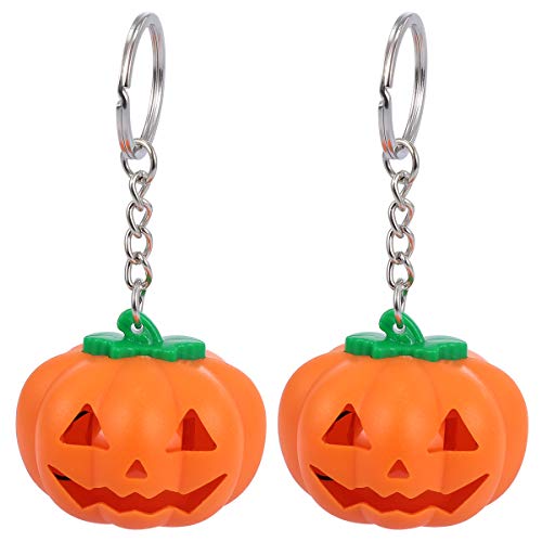 COLLBATH 2 Piezas Llaveros de LED de Halloween Luz Diseño Duradero Decoración Ligera para Fiestas de Otoño