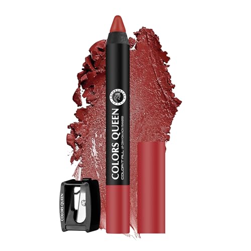 Image of Colors Queen Color It All Long Lasting Crayon Lipstick | Up to 18 Hours Stay | Creamy Matte Finish | Waterproof & Light Weight| Smudge Proof & Non-Transferable | Lipstick for Women (Peach Love,3.5g)