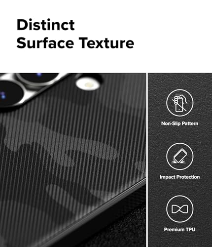 Image of Ringke Onyx for Samsung Galaxy S25 FE Case [Anti-Fingerprint Texture] Ultra Thin Lightweight Shockproof Cover with Non-Slip Side Grip - Camo Black