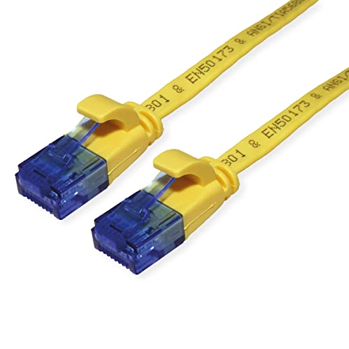 VALUE Patch Cable Cat.6A (Class EA) UTP Extra Flat Yellow 5 m