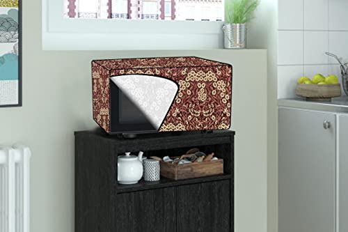 Image of Stylista Microwave Oven Cover for IFB 17 L Solo 17PM-MEC2B Floral Pattern Beige
