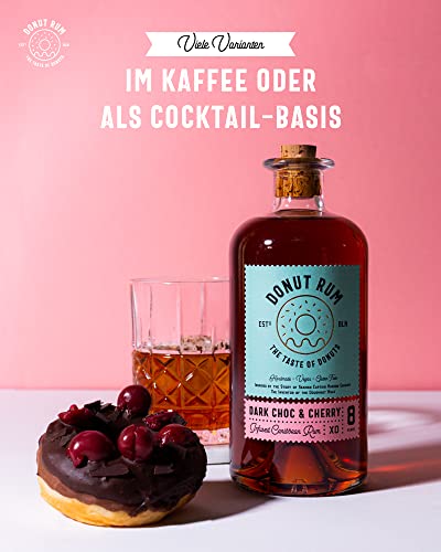 DONUT RUM - Dark Choc & Cherry - Karibischer Rum Mit Echtem Donut Geschmack 8 Jahre im Bourbon Fass gereift - Vegan… – Bild 6