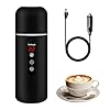 Electric Travel Kettle,12V/24V Car Coffee Warmer Kettle,Portable Hot Water Boiler,Small Hot Water Heater with Built-in Magnetic Induction Stirring