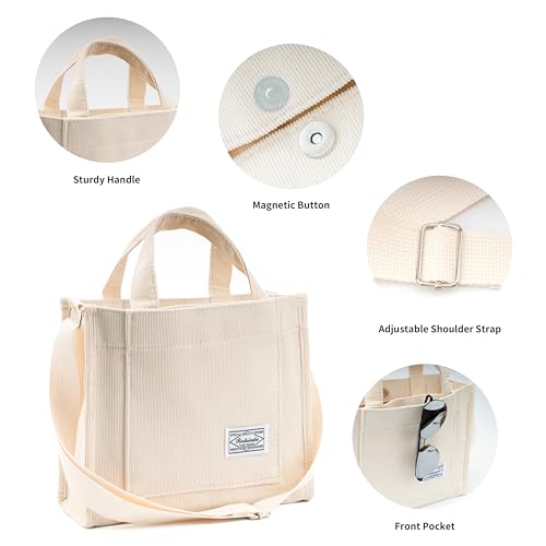 REDSINDA Corduroy Tote Bag Beige
