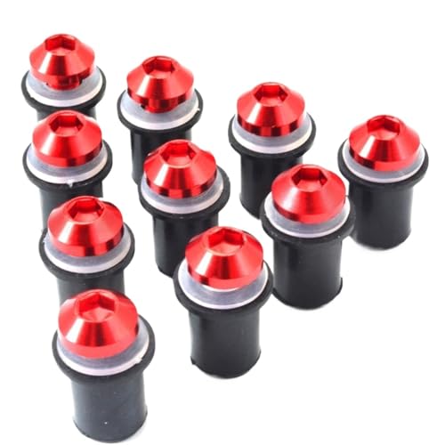 �l�W���i 10PC�t�����g�{���g�˂��t�����g�˂��L�b�g�t�����g�K���X�{���g�L�b�g �ɓK�����郄�}�n MT-01 V-MAX YZF R6/R1/R1M �t�F�C�U�[600 MT03 MT25(Red)