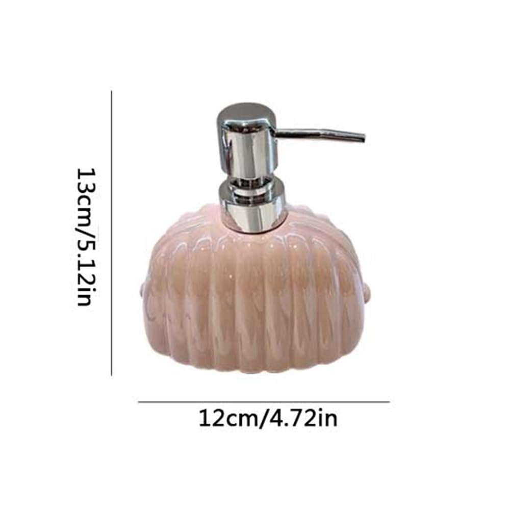 Seifenspender mit Pumpe, Rosa/Weiß, 350 ml, Seifenspender für Zuhause und Hotel, für die Küche, Spender für Handseife, Waschmittel, Duschgel