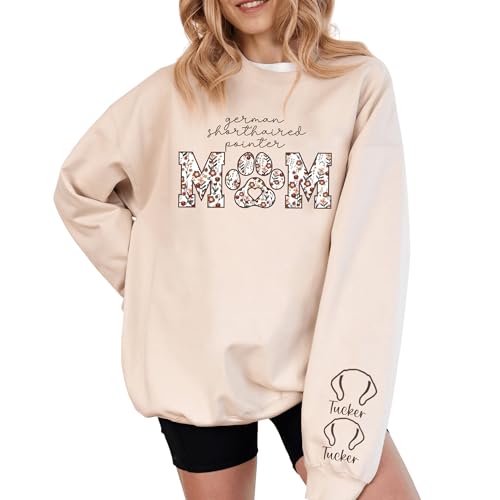 Personalized Dog Mom Sweatshirt, Custom German Shorthaired