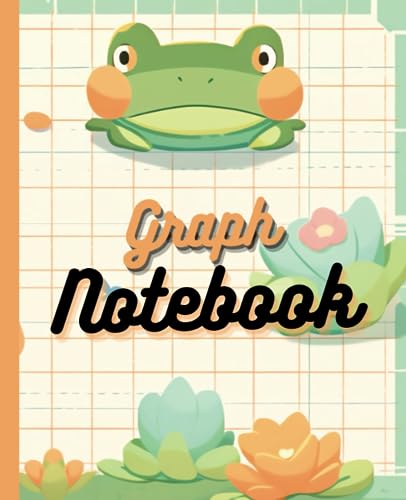 Cottage-Core Frog Graph Paper: 4X4 Quad Ruled Graph Paper 110 Pages 7.5 x 9.25