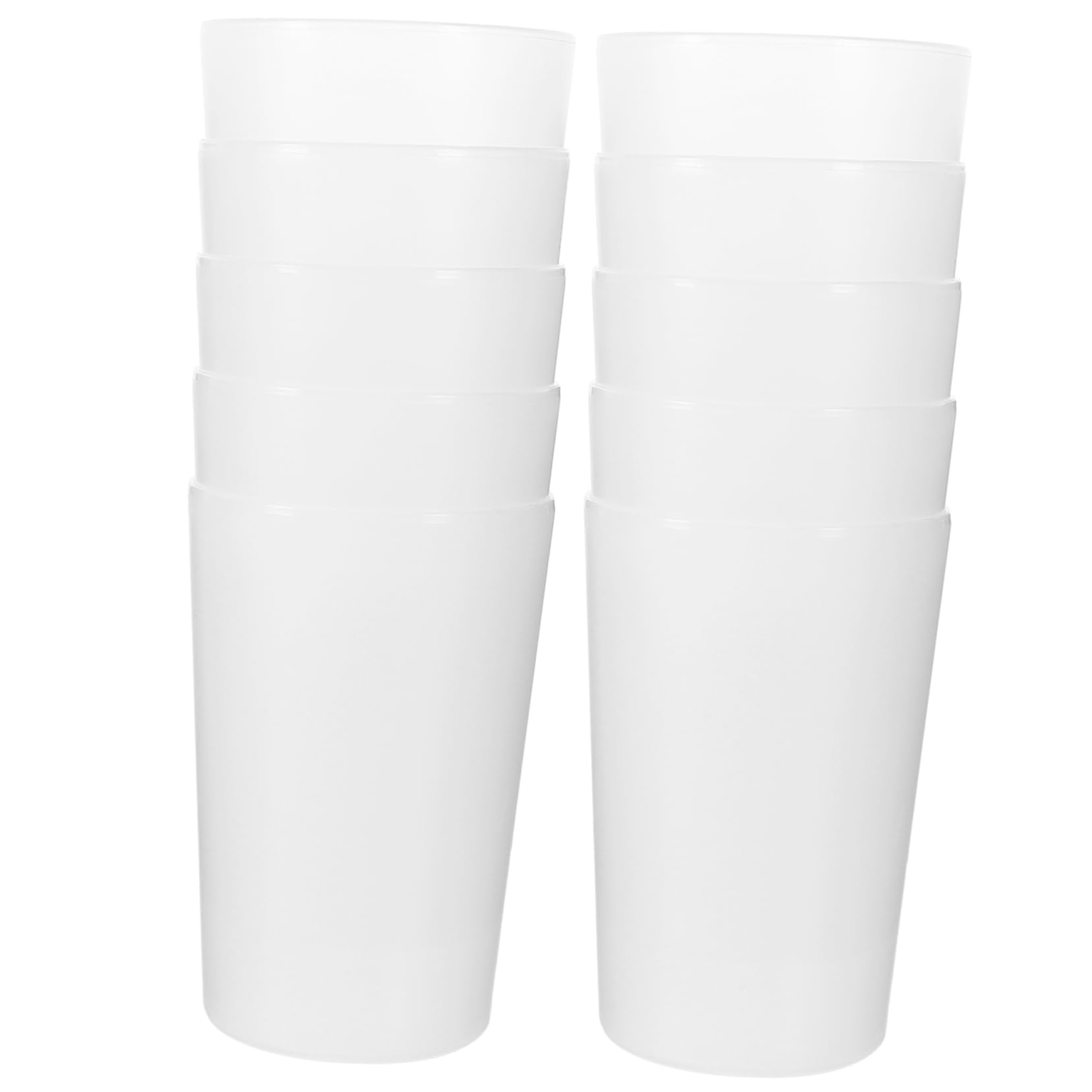 Garneck 10pcs Reusable Toothbrush Cups Lightweight Mouthwash Tumblers for Bathroom Frosted Design Multi-purpose Drinking and Washing Cups for Home and Travel Use