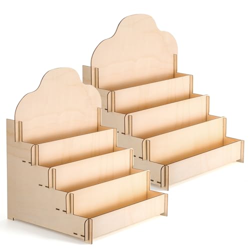 Expositor de madera beige minkissy para uso versátil en mostradores y exhibiciones 2