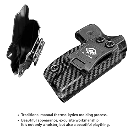 Ruger Lcp 380 Holster, Carbon Fiber Kydex Holster Iwb For Ruger Lcp 380 Concealed Carry - Inside Waistband Concealed Holster Lcp 380 Auto Pistol Case Pocket Gun Accessories (Black, Right Hand) #TOP4