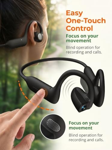 8MP Smart Camera Open-Ear Headset, EIS Video, AI Assistance&12H Battery (A) — view 6