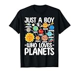 Just A Boy Who Loves Planets Solar Star System Science Space T-Shirt