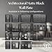 Monarch Abode 1-Gang Toggle Wall Plate, Architectural Metal Single Switch Wall Plate, Decorative Light Switch Cover Plate for Electrical Outlet, Matte Black, Pack of 2