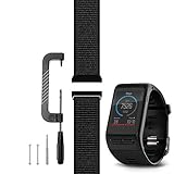 C2D JOY Compatible with Garmin Vivoactive HR Replacement Band with Pins and Custom Pin Removal Tool, Sport Mesh Strap for Sports & Outdoor Nylon Weave Watchband - 10#, M / 5.2-8.2 in.
