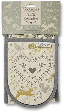 Woodland Animals Apron Set with a Lovely Animal Design. Set includes Apron and Double Oven Gloves 100% Cotton Great Gift Idea Mother's Day, Birthday