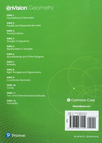 Envision Aga Common Core Student Edition Geometry Grade 9/10 Copyright 2018