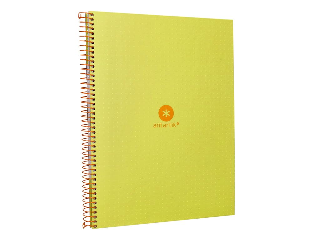 Liderpapel Spiral Notebook A4 Micro ANTARTIK Cover Lined 80H 90 g Ruled Dots 1 Band 4 Holes Yellow