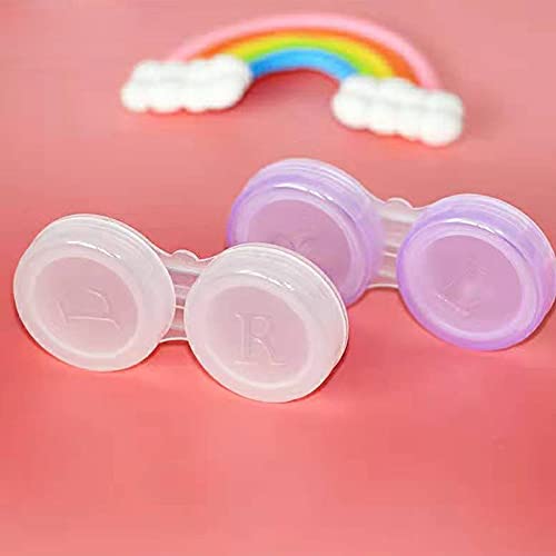 20Pcs Étui de Lentilles de Contact, Voyage Boite à Lentilles de Contact, Portable Etui Lentilles de Contact, avec Capuchons L et R-Jaune, Bleu, Violet, Orange - Image 8