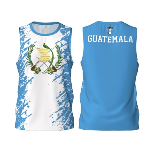 Camiseta de baloncesto de grano de la bandera de Guatemala, camiseta deportiva con diseño de impresión completa 3D, Negro, 3XL