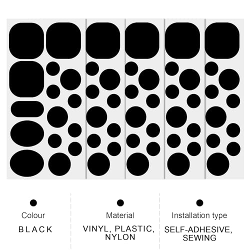 20 folhas de remendos pretos de reparo de jaqueta acolchoada, jaqueta de nylon autoadesiva, tecido l