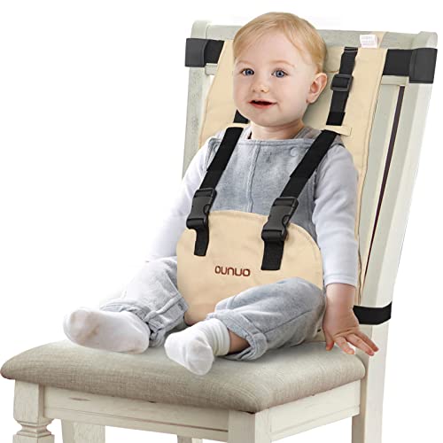 Portable High Chair, Ounuo Travel Harness Seat For Toddler And Babies, Travel High Chair Essential Accessories Washable Cloth Harness Chair For Infant Feeding, Foldable Baby Chair Seat Belt #TOP2