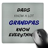 3dRose Dads Know A Lot, Grandpas Know Everything - Mouse Pad, 8 by 8' (mp_212704_1)